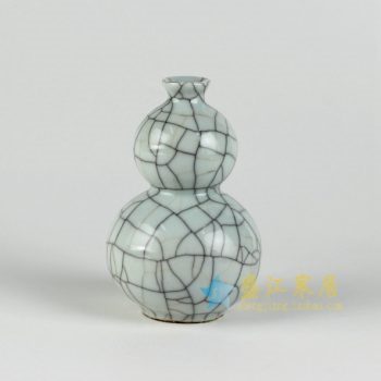 RYXC18-c 裂纹釉开片葫芦瓶 小花瓶 花插 工艺装饰摆件