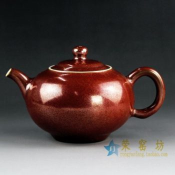 14CS43手工花色釉茶壶 泡茶壶