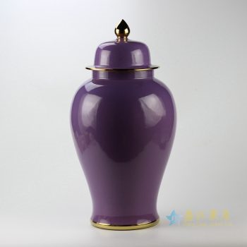 rykb112-l   颜色釉将军罐   景德镇 紫色罐  艺术花瓶  摆件品