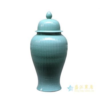 rykb140-c    颜色釉将军罐 深兰色艺术花瓶 摆件品 厂家直销