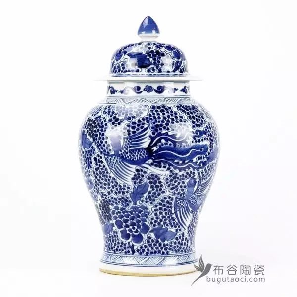 布谷陶瓷|蓝白将军罐