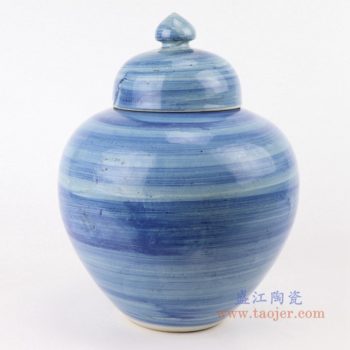 RZPI52  手工蓝纹颜色釉现代陶瓷将军罐