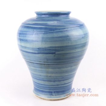 RZPI53  手工蓝纹颜色釉现代陶瓷花瓶罐