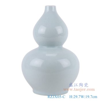 RZJX05-C    影青裂纹釉开片葫芦瓶    高：29.7直径：19.7口径：底径：11.8重量：2KG